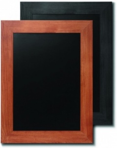 Wide Frame Teak and Black Chalkboards